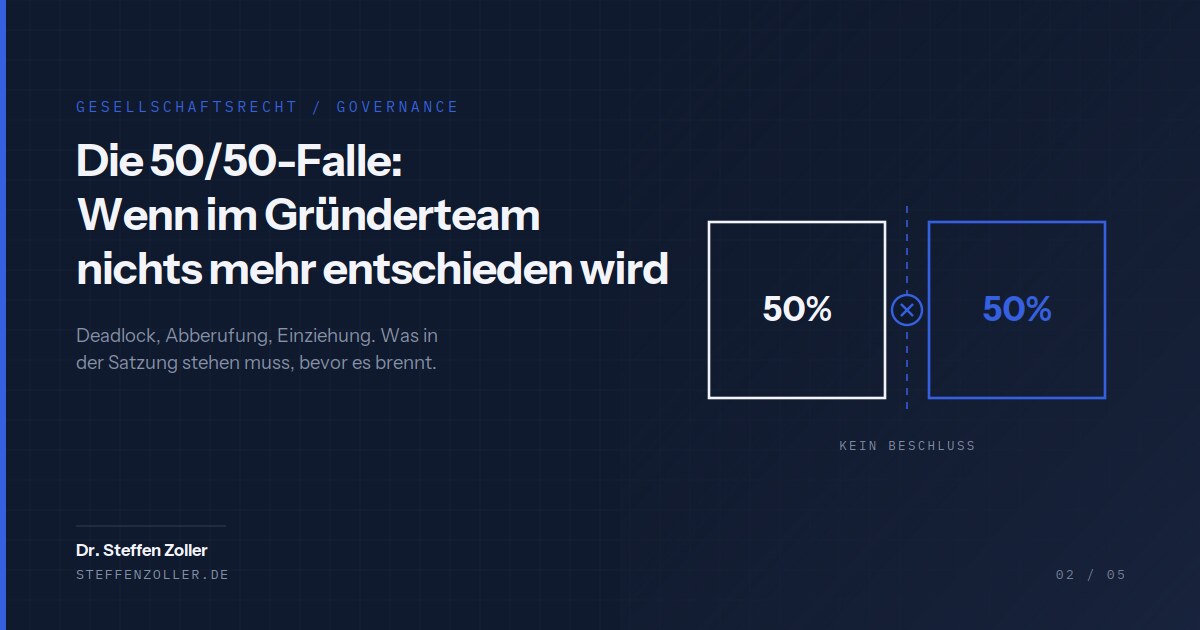 Pattsituation Gründerkonfilikt